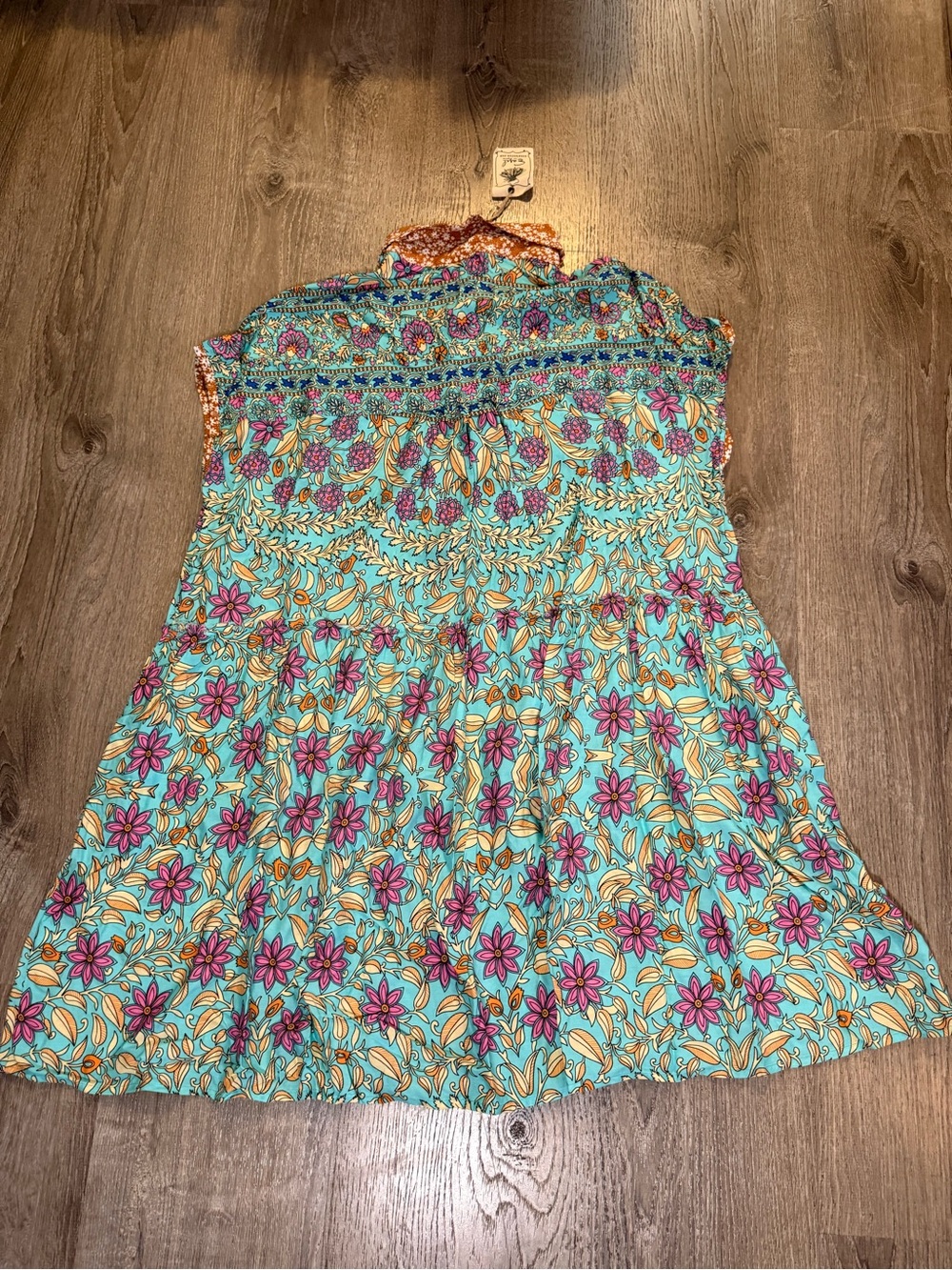 Easel multi-colored boho mini dress plus size - Picture 3 of 7